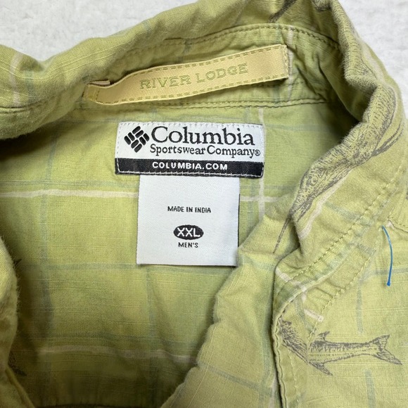Columbia shirt mens 2XL River Lodge Fishing Shirt Sailfish Print‎ Button Up - Picture 3 of 9